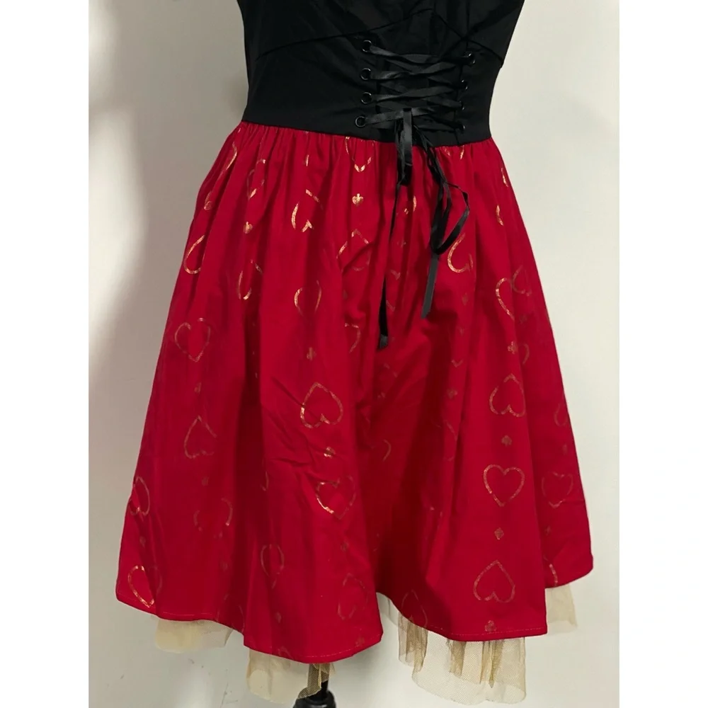 NWT Hot Topic Disney Classic Red Queen Dress Costume Size S - Picture 5 of 14